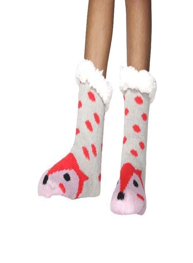 CHACKO Baby Boy Girl Winter Thick Fur Cozy Socks Toddler Anti-Slip Cuff Ankle Socks_Pack Of 01_Sck004(3-7 Years,Multicolour2) - Image 3