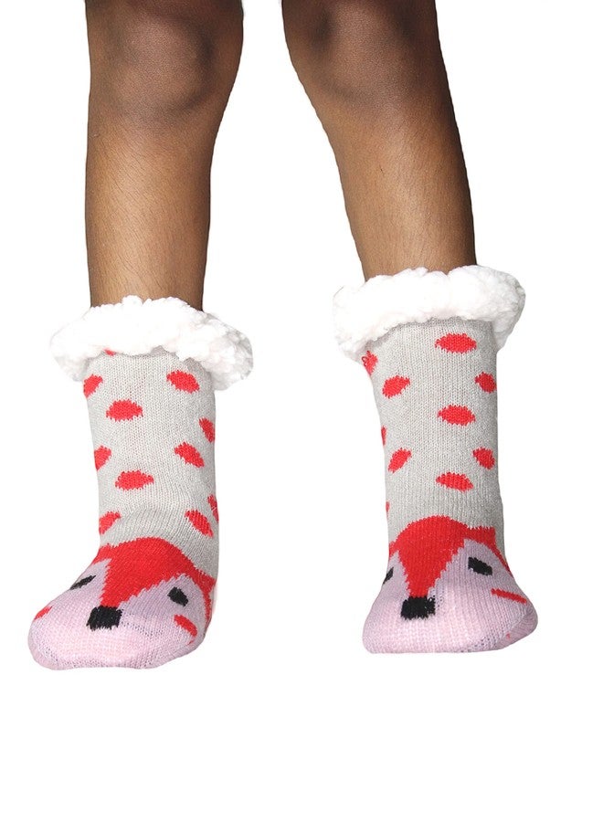 CHACKO Baby Boy Girl Winter Thick Fur Cozy Socks Toddler Anti-Slip Cuff Ankle Socks_Pack Of 01_Sck004(3-7 Years,Multicolour2) - Image 1
