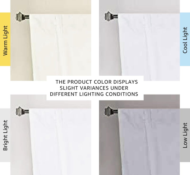 H.VERSAILTEX Pure White Curtain Thermal Insulated Tie Up Window Shade Light Blocking Curtains for Bathroom, Rod Pocket Panel- 42in Wide by 63in Long - Image 5