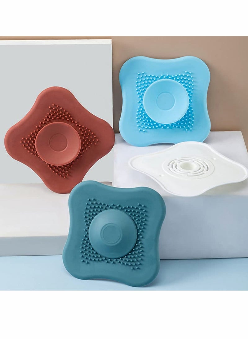​Floor Drain Cover Shower Stopper, Bathtub Tub Stopper Plug, Bathroom Sink and Laundry Drain Strainers (4 PCS) - Image 1