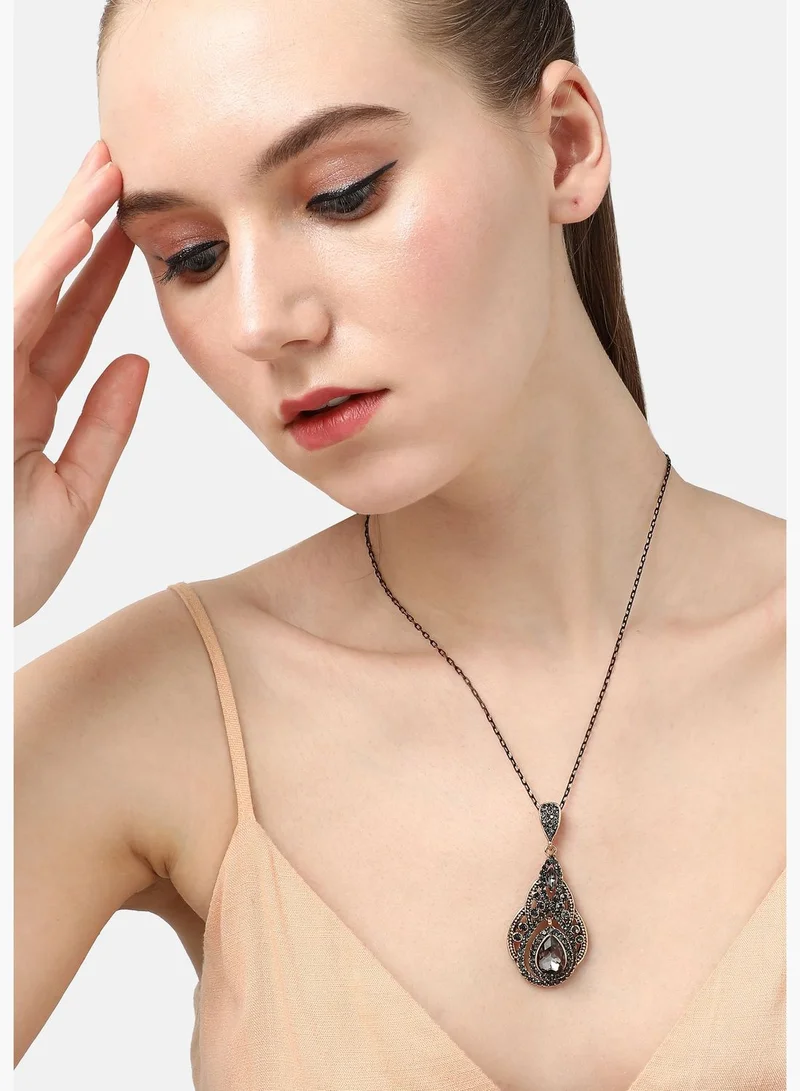 SOHI Trendy Designer Stone Party Necklace For Women