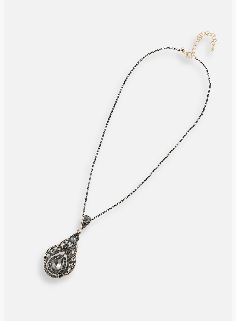 SOHI Trendy Designer Stone Party Necklace For Women