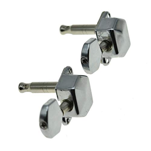 KAISH 6 Inline Semi-Closed Guitar Tuning Keys Pegs Guitar Tuners Machine Heads for Electric Guitars Chrome - Image 4