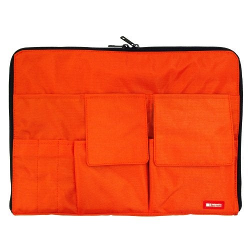 LIHIT LAB LIHITLAB Laptop Sleeve with Storage Pockets (Bag-in-Bag), 10 x 13.8 Inches, Orange (A7554-4) - Image 1
