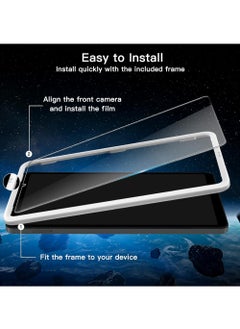 Rock Pow 2Pcs Screen Protector for Samsung Galaxy Tab A9 8.7-Inch 2023 with Easy Installation Frame Tempered Glass Film HD Clear 2pcs  - Image 3