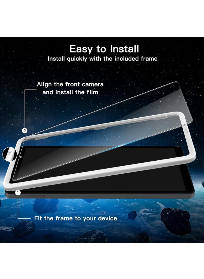 Rock Pow 2Pcs Screen Protector for Samsung Galaxy Tab A9 8.7-Inch 2023 with Easy Installation Frame Tempered Glass Film HD Clear 2pcs  - Image 3