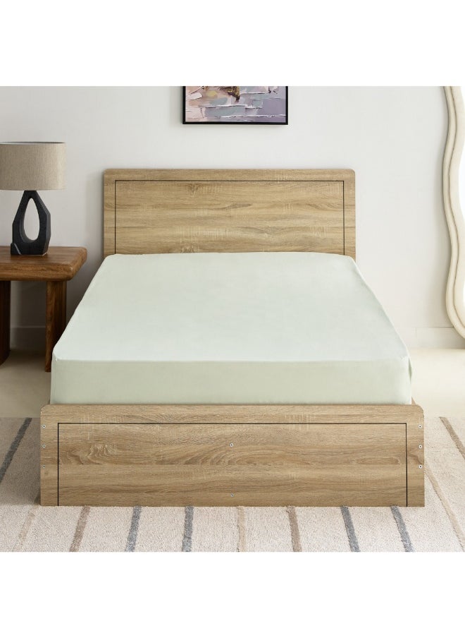 Derby Solid Microfiber Double Fitted Sheet 140 X 200 X 25 Cm