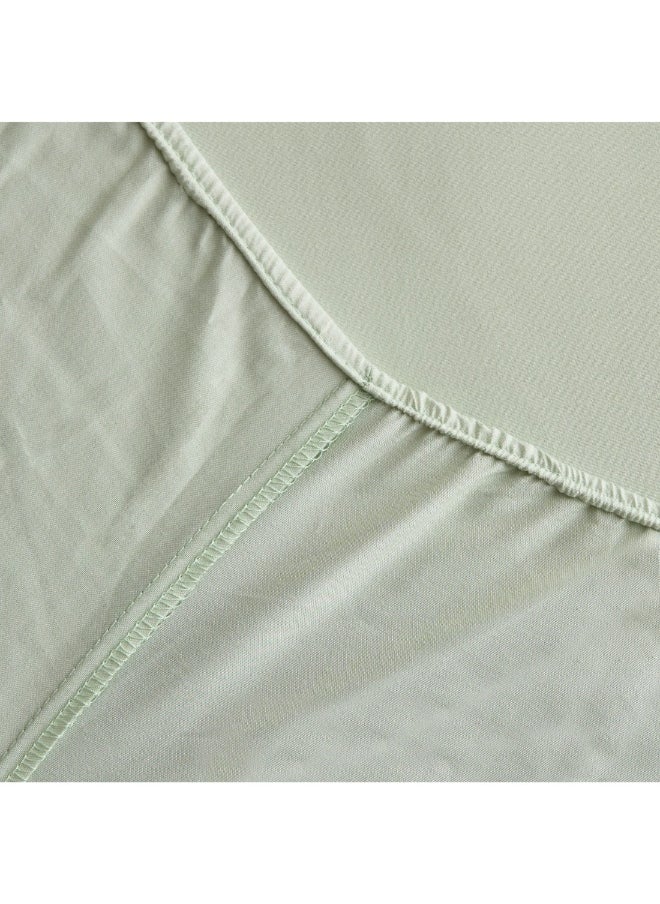 Derby Solid Microfiber Double Fitted Sheet 140 X 200 X 25 Cm