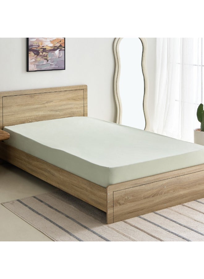 Derby Solid Microfiber Double Fitted Sheet 140 X 200 X 25 Cm