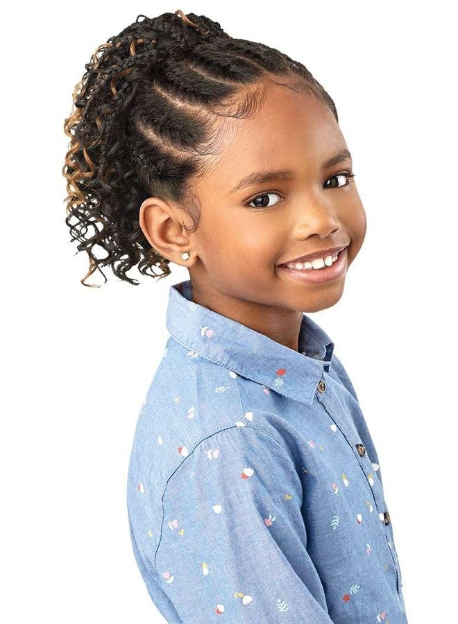 Outre Lil Looks - Drawstring Ponytail - Boho Box Braids 10" (DR BURGUNDY) - Image 1