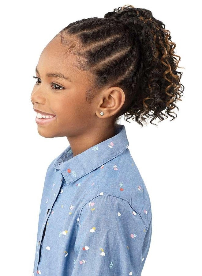 Outre Lil Looks - Drawstring Ponytail - Boho Box Braids 10" (DR BURGUNDY) - Image 4