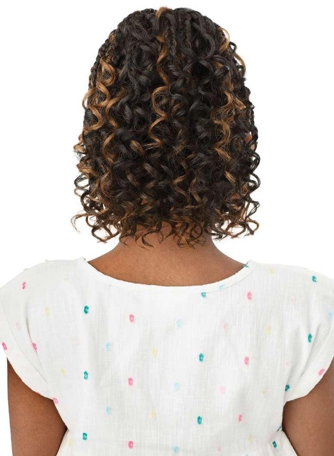 Outre Lil Looks - Drawstring Ponytail - Boho Box Braids 10" (DR BURGUNDY) - Image 5
