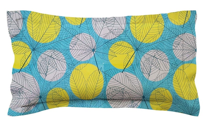 BSB HOME بي إس بي هوم شراشف سرير مفرد قطن جليسي بريميوم 160 TC قابلة للتنفس | خالية من التجاعيد (الحجم-60 × 90 بوصة) مع 1 غطاء وسادة بحجم كينغ (الحجم-17 × 27 بوصة، مزهر، أبيض وأخضر) - Image 4