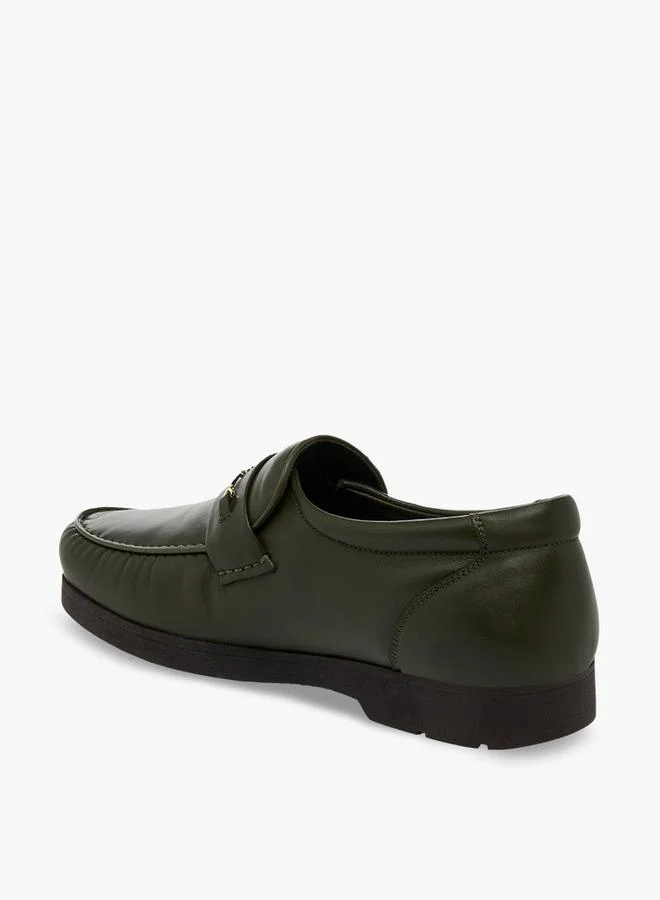 Pinosos Green Men Slip-On Genuine Leather Loafers for Men | Best Price UAE