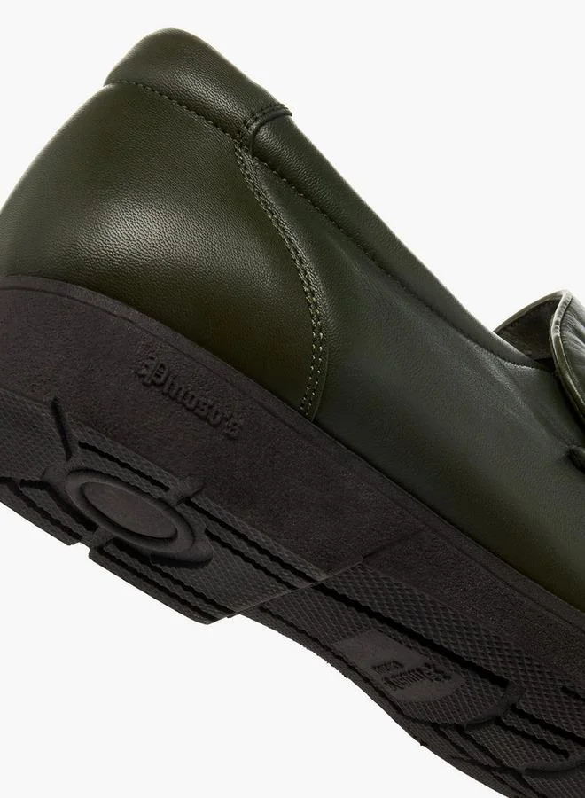 Pinosos Green Men Slip-On Genuine Leather Loafers for Men | Best Price UAE