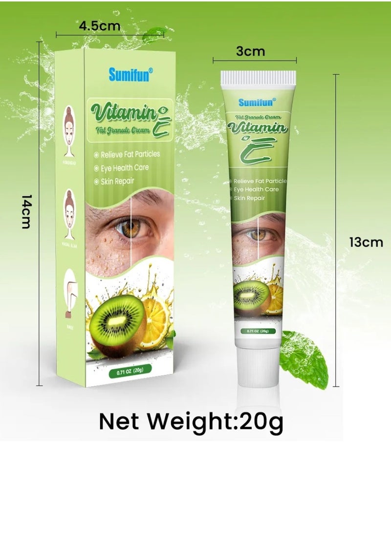 Sumifun - Vitamin E Fat Granule Cream Firms and Repairs Skin Around Eyes Eye Health Support Effective Removal of Fat Particles Granules Specific Eye Care Under Eye Care Cream 20g - Image 1