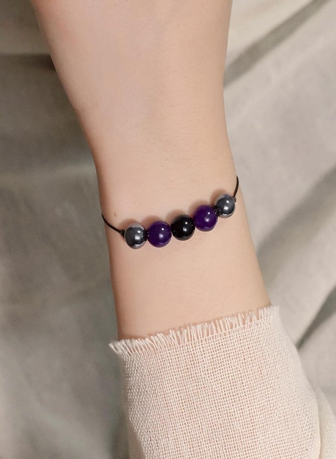 yfstyle Healing Spiritual Crystal Bracelets Anxiety Relief Bracelets Empath Protection Bracelet for Women Men Jewelry Gifts-Empathy Bra - Image 3