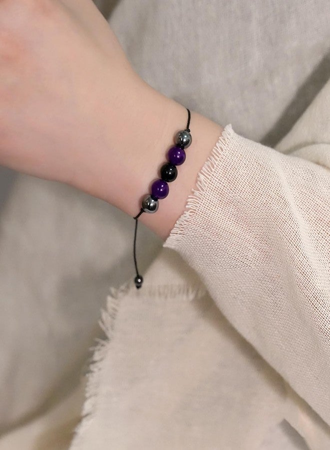 yfstyle Healing Spiritual Crystal Bracelets Anxiety Relief Bracelets Empath Protection Bracelet for Women Men Jewelry Gifts-Empathy Bra - Image 2