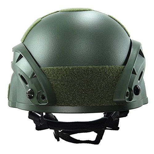 ATAIRSOFT Tactical Airsoft Paintball MICH 2000 Helmet with Side Rail & NVG Mount OD - Image 5