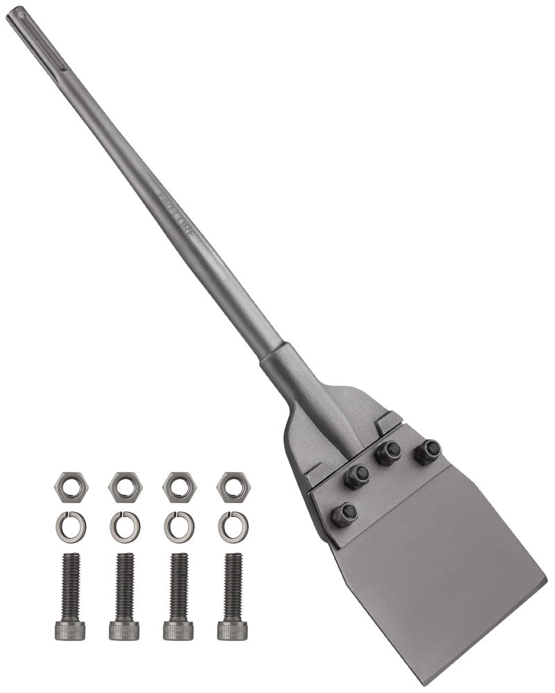 كاشط أرضيات SDS Max Firecore 6 إنش لإزالة المواد اللاصقة، أدوات كاشط لإزالة الأرضيات الفينيل، بلاط VCT، اللينوليوم، الخرسانة، والمونة