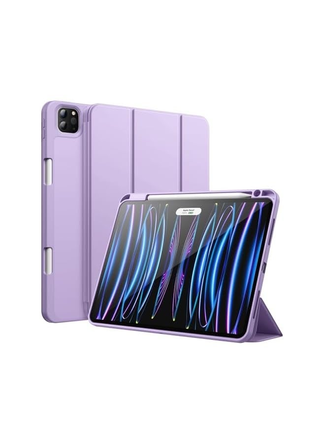 Jetech Case for iPad Pro 11 Inch (2022/2021/2020 Model) with Pencil Holder, Support 2nd Pencil Charging, Slim Tablet Cover with Soft TPU Back, Auto Wake/Sleep (Light Purple) - Image 1