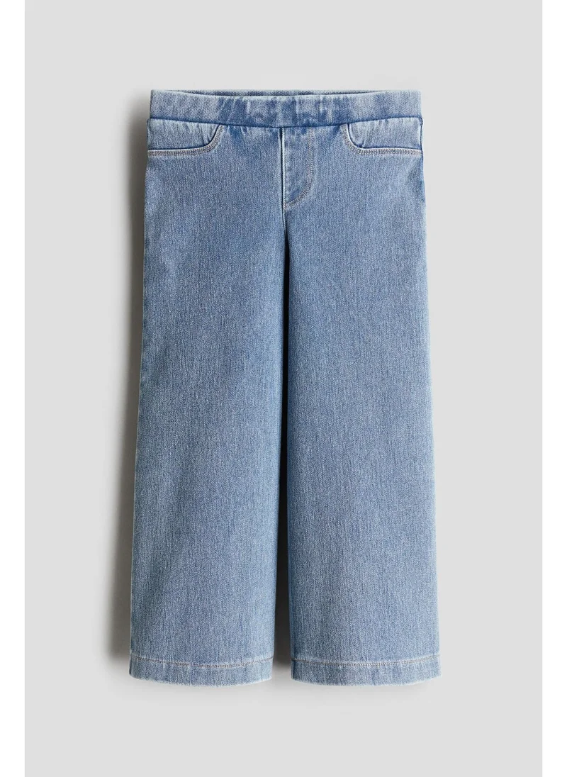 H&M Wide denim-look trousers