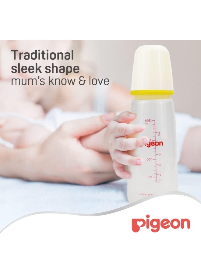 Pigeon Slim Neck Ultra Soft Silicone Nipple & BPA Free Plastic Bottle, Assorted Colors, 200ml - Image 2