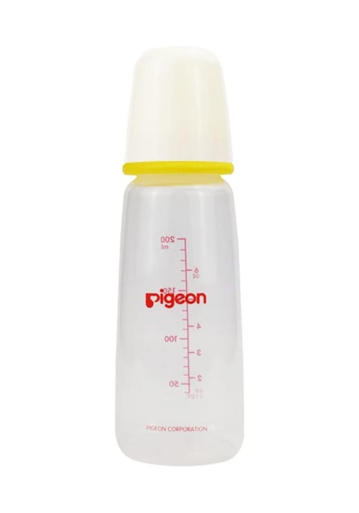 Pigeon Slim Neck Ultra Soft Silicone Nipple & BPA Free Plastic Bottle, Assorted Colors, 200ml - Image 1