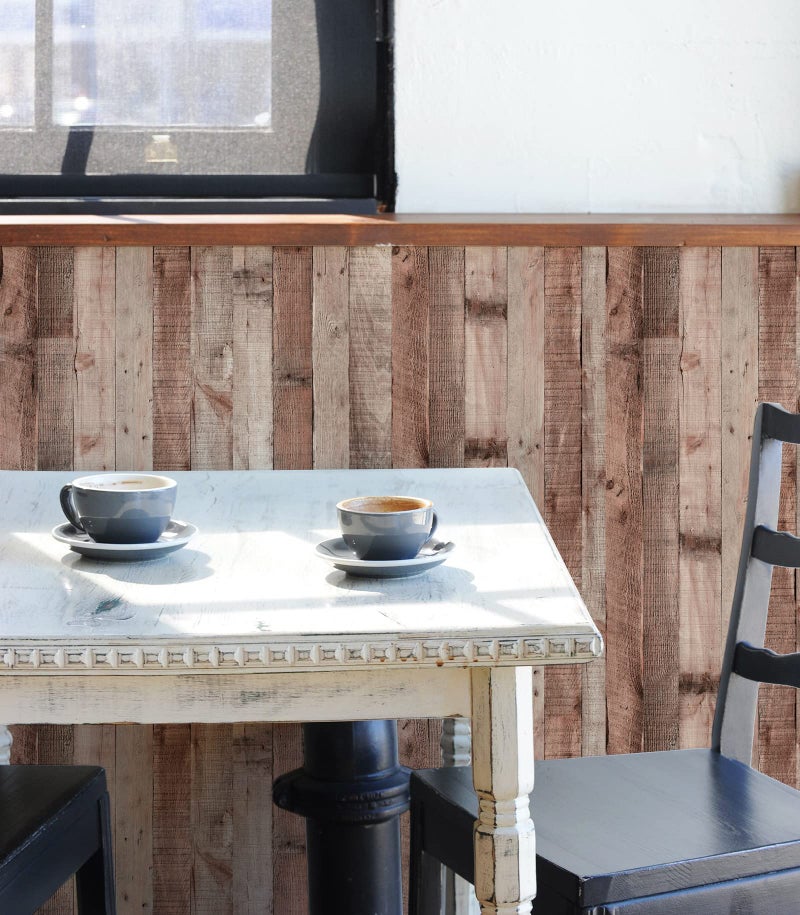 Yun-aeon Natural Wood-Cinnamon Wood Contact Paper Peel and Stick Wallpaper 17.3"x 120"Self Adhesive Removable Vintage Faux Wood Wall Paper Plank Shelf Home Decoration Kitchen Counter Cover Use - Image 4