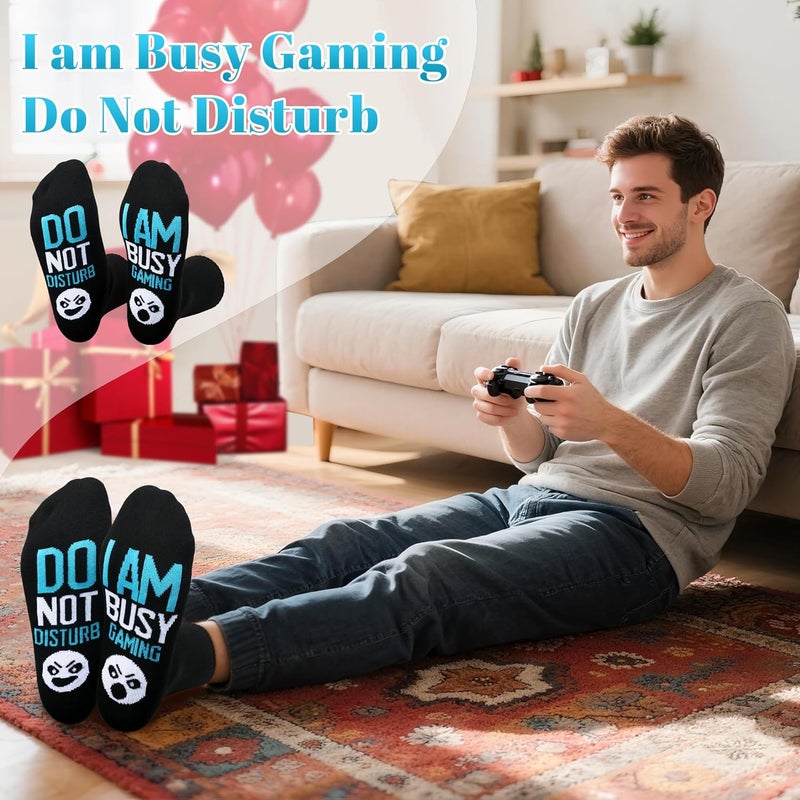 Kelool Do Not Disturb I'm Gaming Socks,Men Gifts for Men Teen Boys Dad Him Son Fathers,Valentines Day Mens Gifts for Him Kids - Image 2