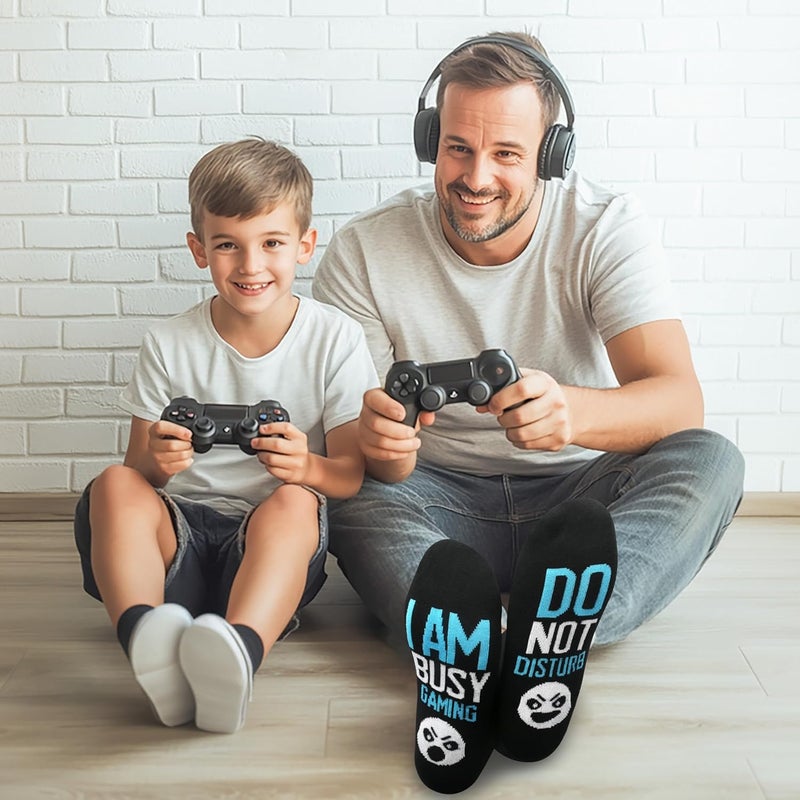 Kelool Do Not Disturb I'm Gaming Socks,Men Gifts for Men Teen Boys Dad Him Son Fathers,Valentines Day Mens Gifts for Him Kids - Image 4