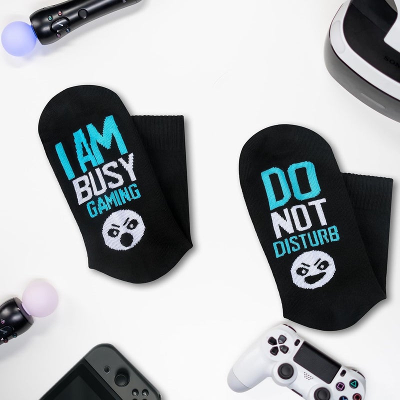 Kelool Do Not Disturb I'm Gaming Socks,Men Gifts for Men Teen Boys Dad Him Son Fathers,Valentines Day Mens Gifts for Him Kids - Image 3