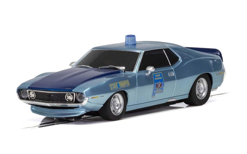 Scalextric AMC Javelin Alabama State Trooper 132 Police Slot Race Car with Working Siren C4058 Blue - Image 3