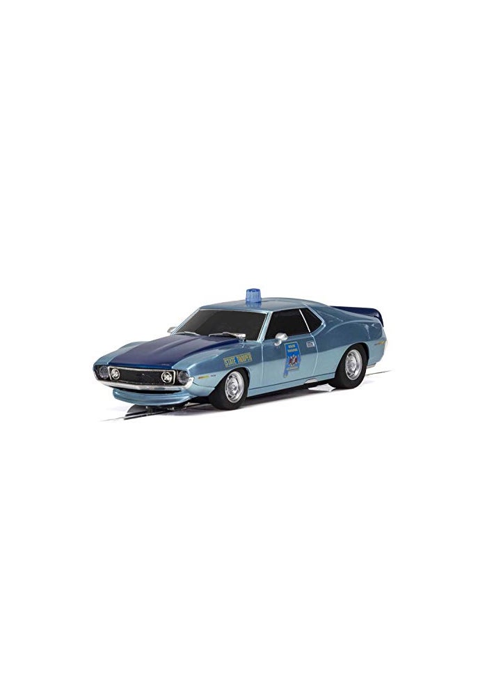 Scalextric AMC Javelin Alabama State Trooper 132 Police Slot Race Car with Working Siren C4058 Blue - Image 1