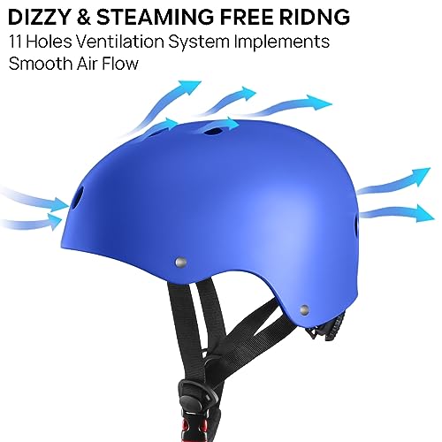 JBM Skateboard Helmet - Lightweight, Adjustable & Ventilated Helmet for Scooter, Roller Skate, Inline Skate - Image 5