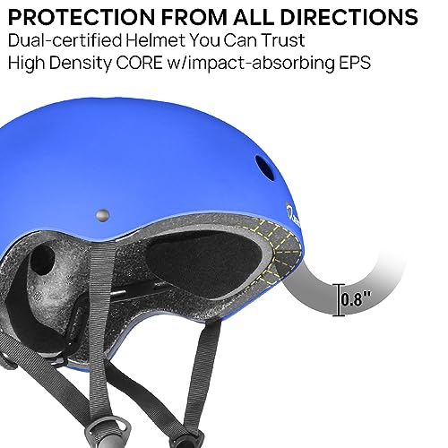 JBM Skateboard Helmet - Lightweight, Adjustable & Ventilated Helmet for Scooter, Roller Skate, Inline Skate - Image 2