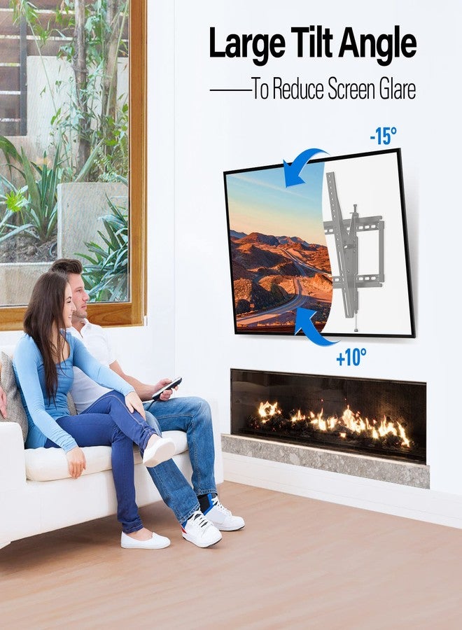 MOUNTUP TV Wall Mount for Most 37-86" TVs, Tilting TV Mount Bracket with Level Adjustment Fits 16" 24" Studs Easy for TVs Centering, Wall Mount Bracket Max VESA 800x400mm, 120 LBS Loading, MU0017 - Image 2