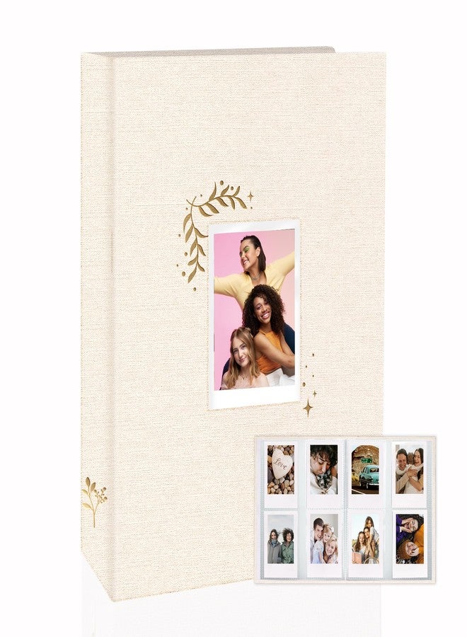 Holoary Mini Polaroid Photo Album 256 Pockets, Instax Photo Album Fit for Fujifilm Instax Mini 7s 8 9 11 25 26 40 50s 90 Evo Z2300 Instant Camera, Instax Album Polaroid Snap(Beige) - Image 1