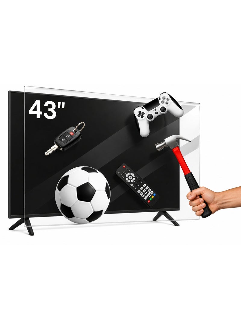 AK series 43 Inch TV Screen Protector – Anti-Blue Light, Anti-Scratch – Eye Protection for Children and Pets – Easy Installation, Clear View - Image 1