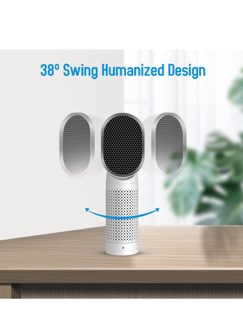 RATSAW - Air Purifier For Home Bedroom Up To 25㎡&CADR 80m³/H Hepa Air Filter With 38°Rotation 30dB Sleep Mode Speed and Timer Setting Remove 0.3 Microns Of Pollen Allergies Dust Odours - Image 1