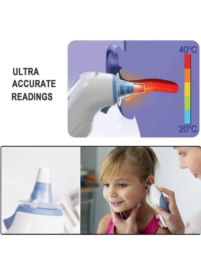 شابية 40 قطعة - أغطية مجسات ترمومتر الأذن للاستخدام مرة واحدة، سدادات أذن ناعمة ومريحة، بدون تلامس، فلاتر عدسة ترمومتر الأذن البديلة لجميع أجهزة ترمومتر براون الرقمية - Image 3