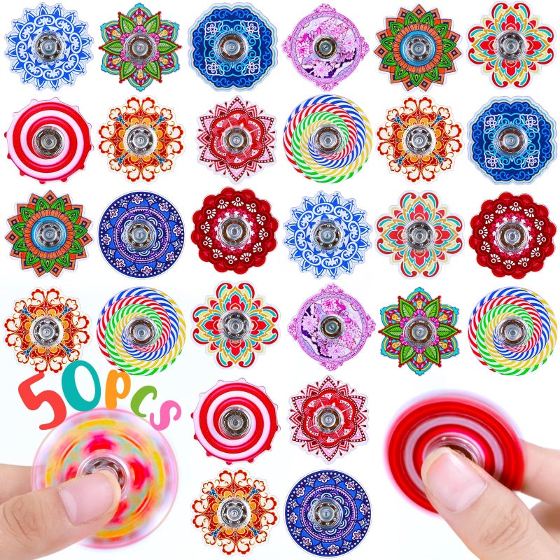 Fasray 50 Pack Fidget Spinner for Kids Easter Basket Stuffers Mini Sensory Fidget Toys Bulk Adults Kids with Autism ADHD Easter Egg Fillers Anxiety Toys Stress Relief Fidgets Classroom Prizes - Image 3