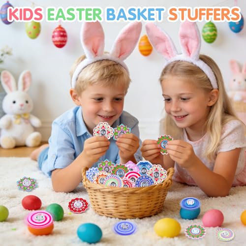 Fasray 50 Pack Fidget Spinner for Kids Easter Basket Stuffers Mini Sensory Fidget Toys Bulk Adults Kids with Autism ADHD Easter Egg Fillers Anxiety Toys Stress Relief Fidgets Classroom Prizes - Image 5