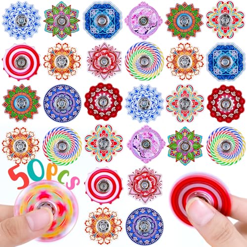 Fasray 50 Pack Fidget Spinner for Kids Easter Basket Stuffers Mini Sensory Fidget Toys Bulk Adults Kids with Autism ADHD Easter Egg Fillers Anxiety Toys Stress Relief Fidgets Classroom Prizes - Image 1