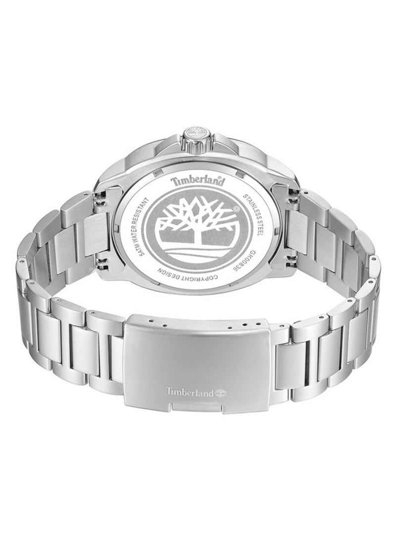 Timberland Men Stonington Blue Dial Leather Strap Multifunction Watch for Men, 45mm - Image 3