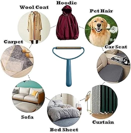 مزيل الوبر من كواليزا مزيل شعر الحيوانات الأليفة ماكينة حلاقة القماش القابلة لإعادة الاستخدام فرشاة تنظيف مزدوجة الجوانب مزيل الوبر من الملابس والسجاد والأثاث والأريكة وملابس الصوف 2 قطعة - Image 2
