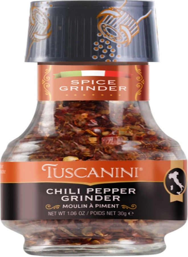 Tuscanini Premium Chili Pepper Spice Grinder, 1.06oz | Freshly Ground Chili Powder | Product of Italy - Image 1