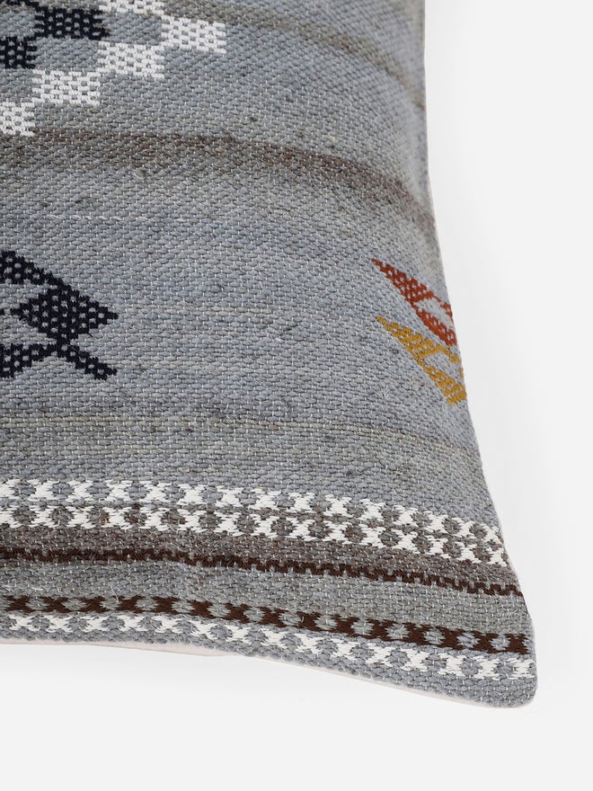 sanskrutihomes Geometric Print Organic Cotton Cushion Cover - 45x45cm - Image 4