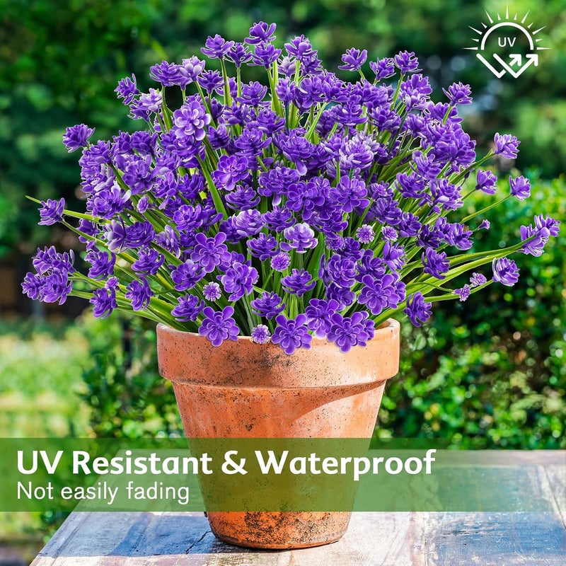 jaffiust 24PCS Artificial Flowers for Outdoor,No Fade Fake Plastic Flowers Faux Plants for Decoration Hanging Planters Indoor Outside Garden Porch Window Box Home Wedding Farmhouse - Image 3