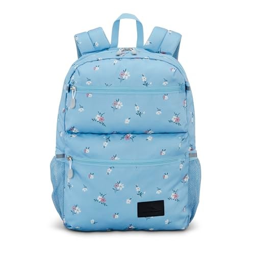 High Sierra Everclass Backpack - Travel or Work Laptop Bookbag with 360° Reflectivity, Dual Water Bottle Pockets & Fits Laptops Up To 15.6”, One Size, Floral Blue - Image 2